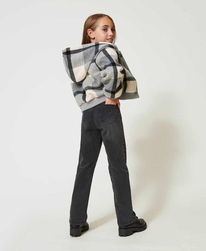 Scee by twin set Jeans cinque tasche con borchie Latest fashion
