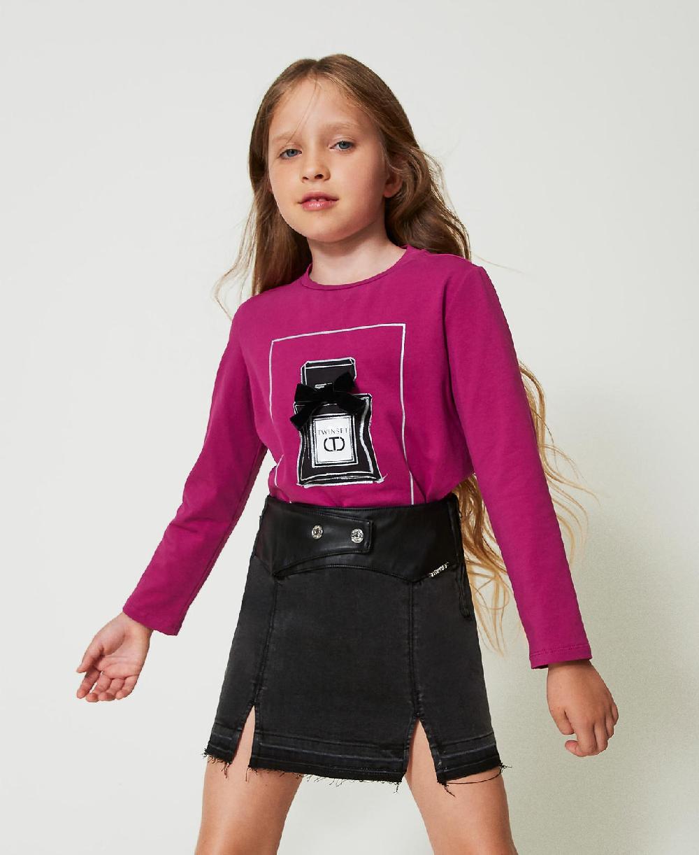Scee by twin set Minigonna in jeans con spacchi Lightning offer