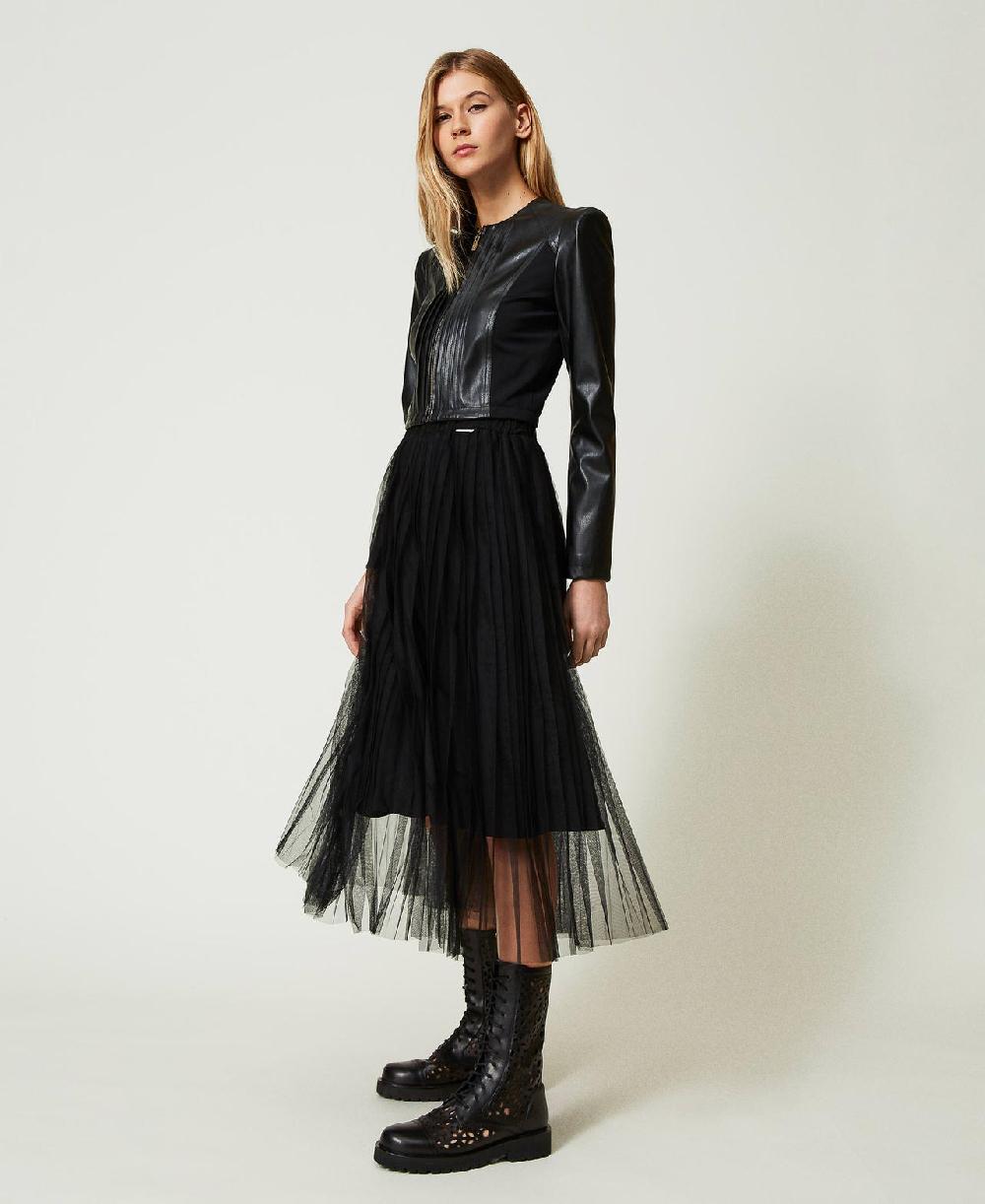 Scee by twin set Gonna longuette in tulle plissé Bestseller