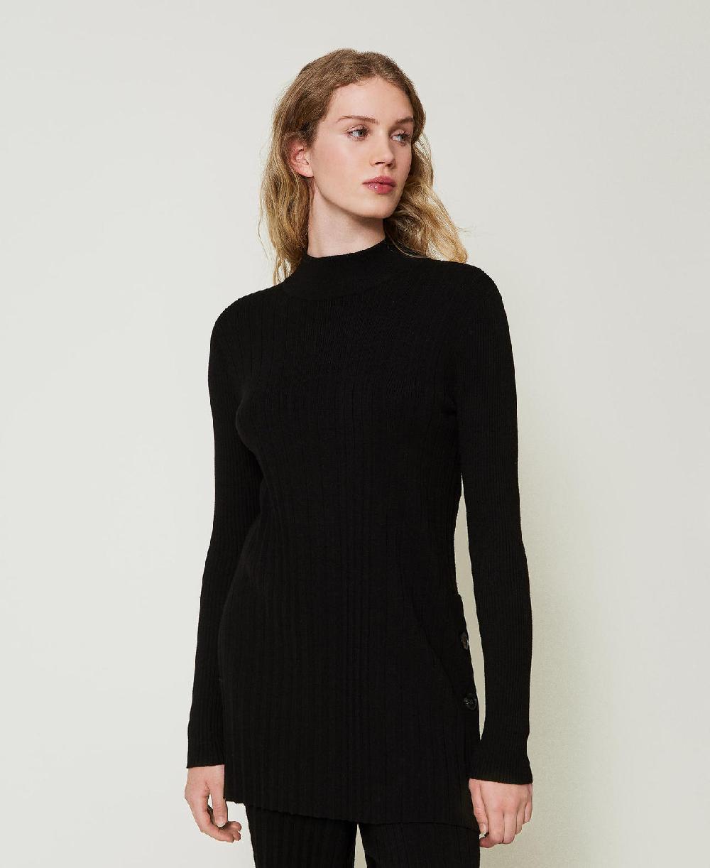 Scee by twin set Maxi maglia plissé con bottoni Offerte stagionali