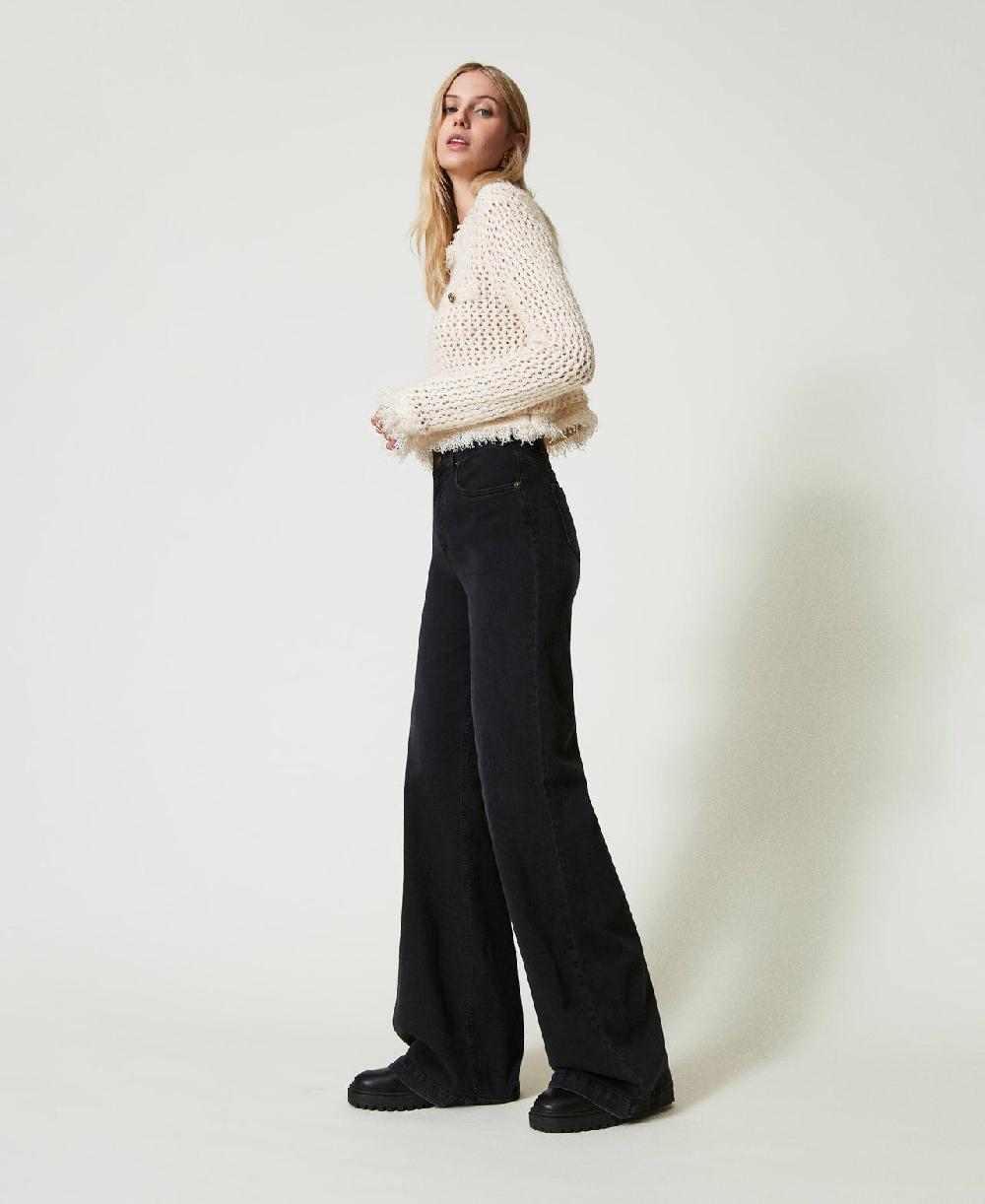 Scee by twin set Jeans flare a vita alta Ritorno libero