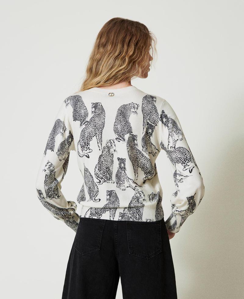 Scee by twin set Maglia con stampa giaguari Ultimi tre giorni