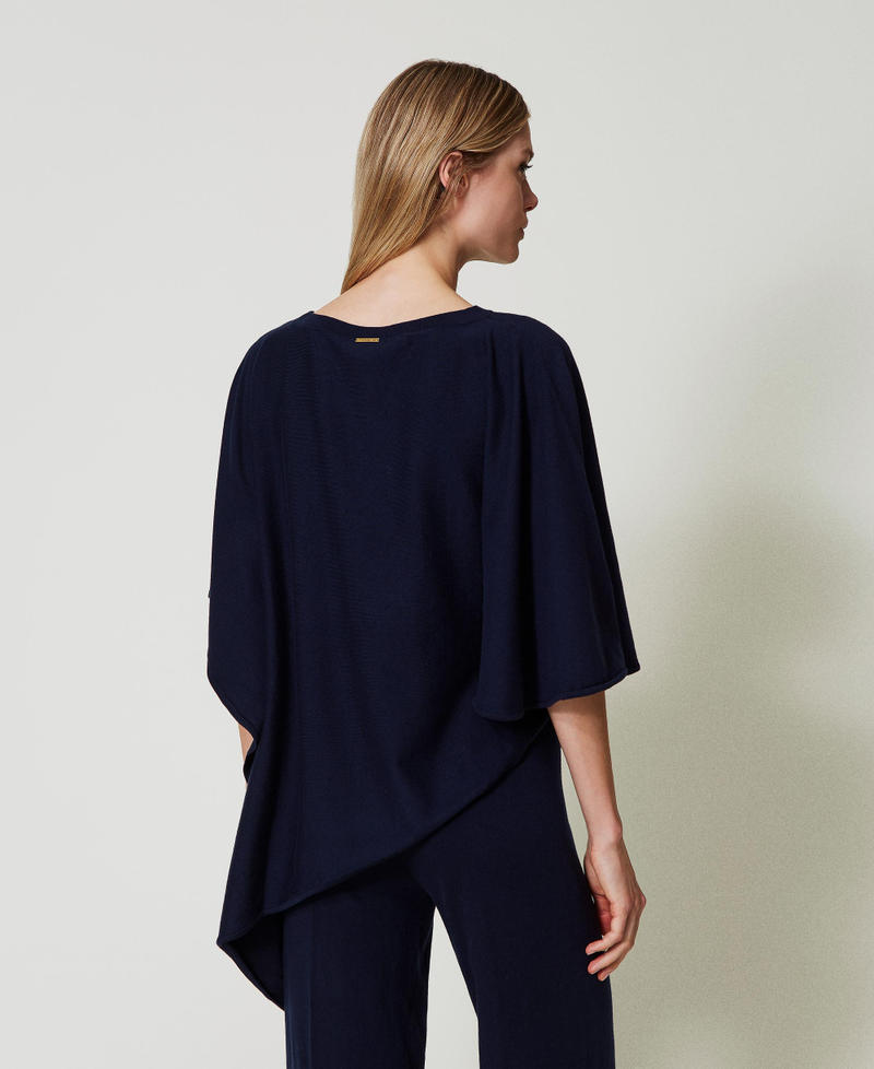Scee by twin set Poncho asimmetrico in maglia Ultimi due giorni