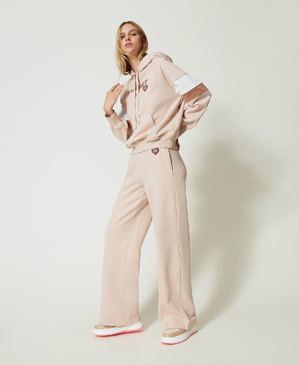 Scee by twin set Felpa con cappuccio e pantaloni a palazzo Only for today