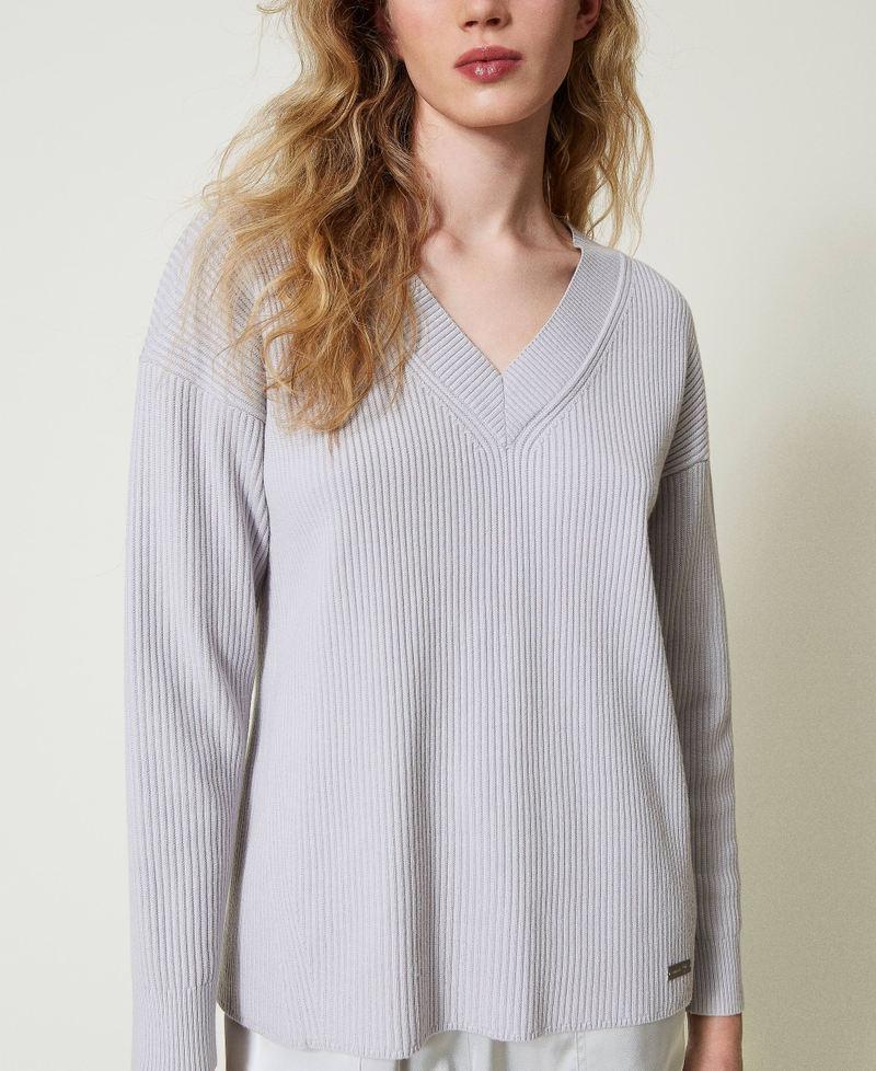 Scee by twin set Maglia a costine con spacco Fino al 55% di sconto