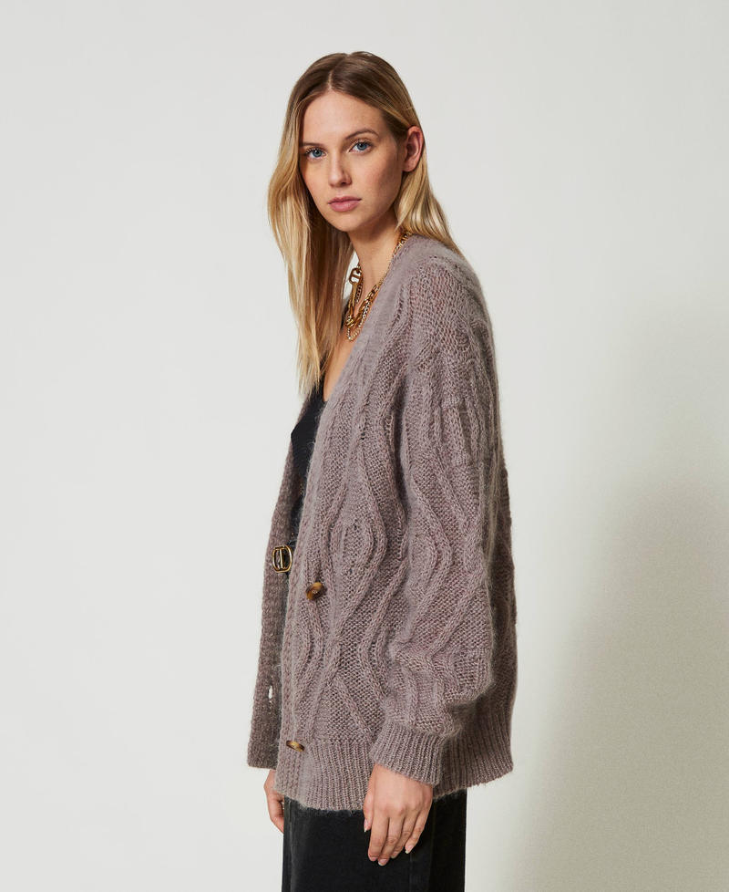 Scee by twin set Cardigan doppiopetto in misto mohair Super sconto
