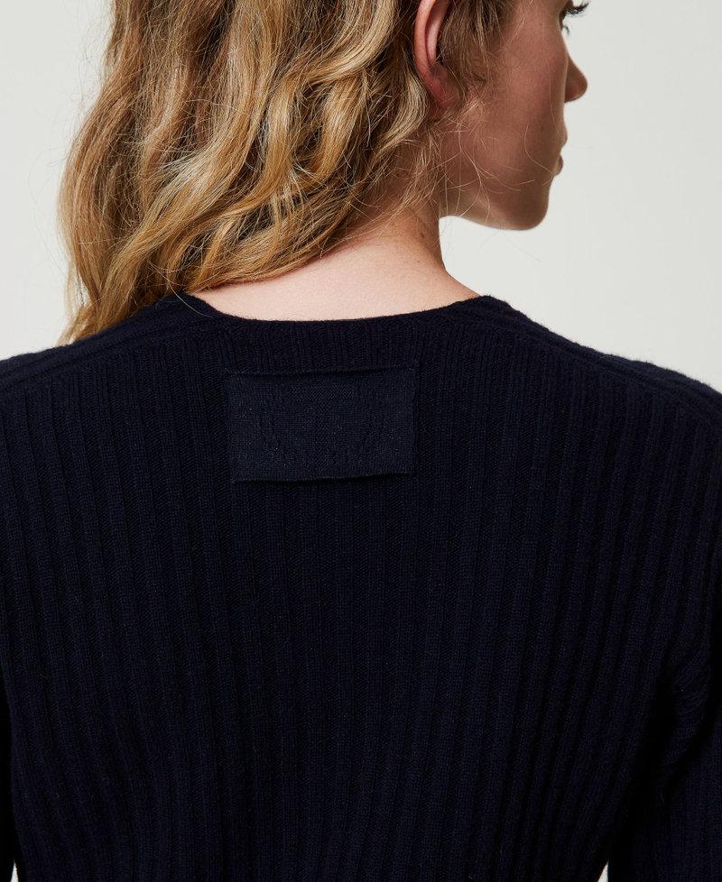 Scee by twin set Maglia in lana e cashmere a costine 2025