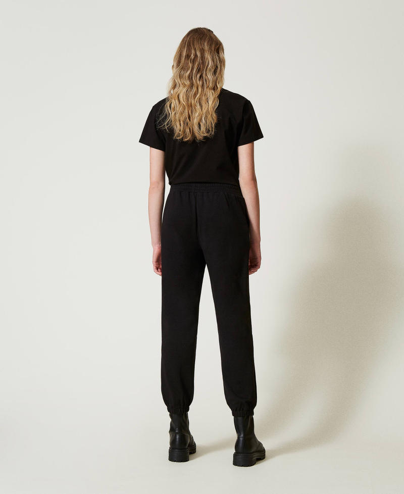 Scee by twin set Pantaloni joggers in felpa con raso Nuovo