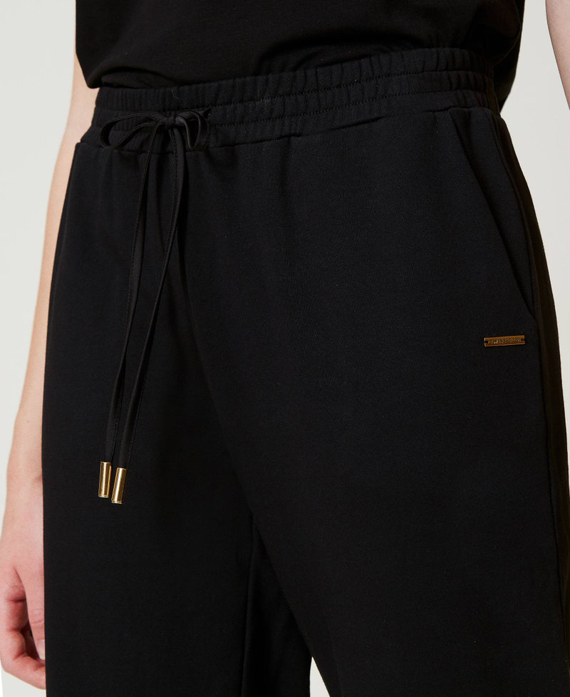 Scee by twin set Pantaloni joggers in felpa con raso Nuovo