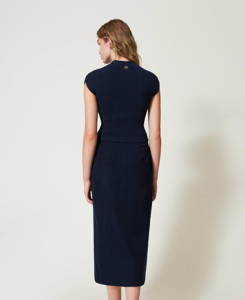 Scee by twin set Gonna longuette gessata lurex Qualità