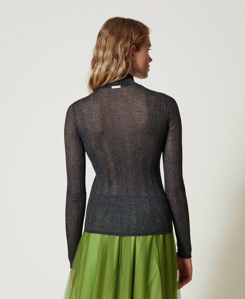 Scee by twin set Maglia fitted a costine con lurex Vendita
