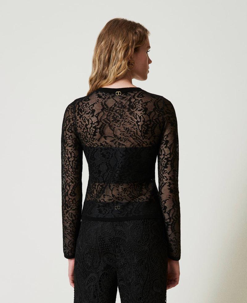 Scee by twin set Maglia jacquard effetto pizzo Promozione