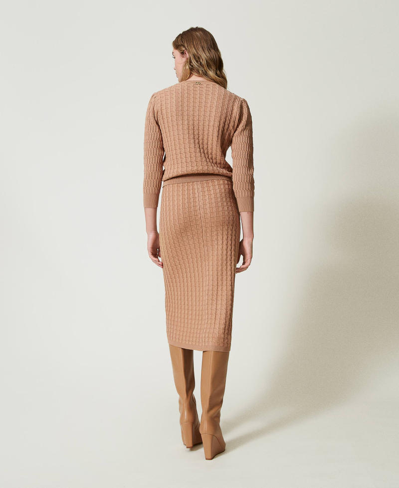 Scee by twin set Gonna longuette fitted in maglia con bottoni Pezzi Unici