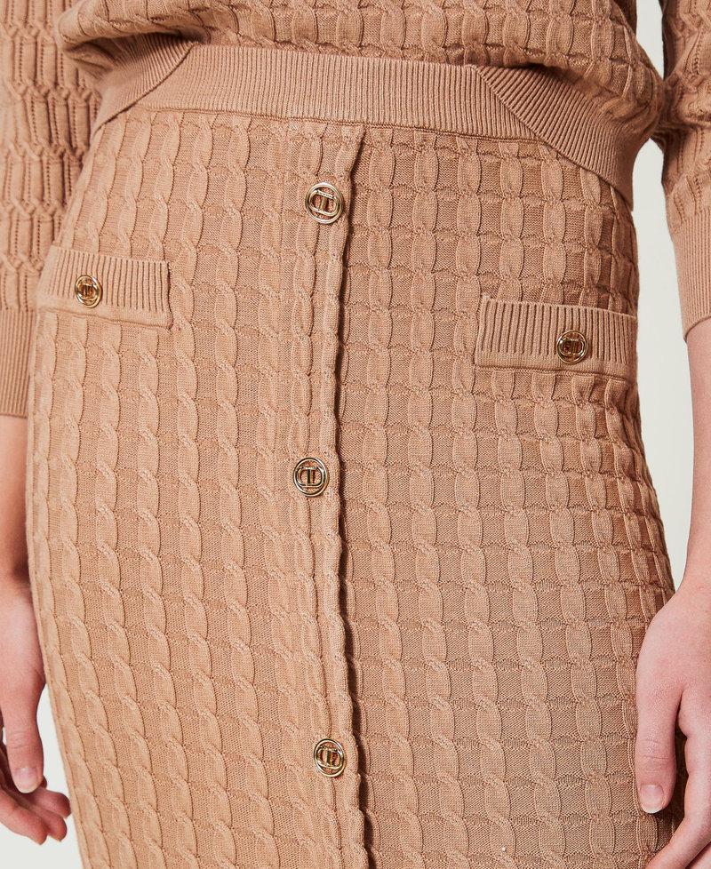 Scee by twin set Gonna longuette fitted in maglia con bottoni Pezzi Unici