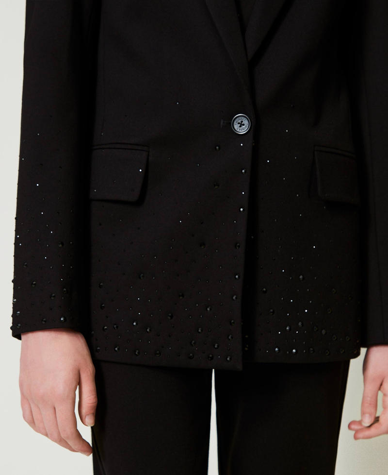 Scee by twin set Giacca blazer con strass dégradé Soddisfazione Garantita