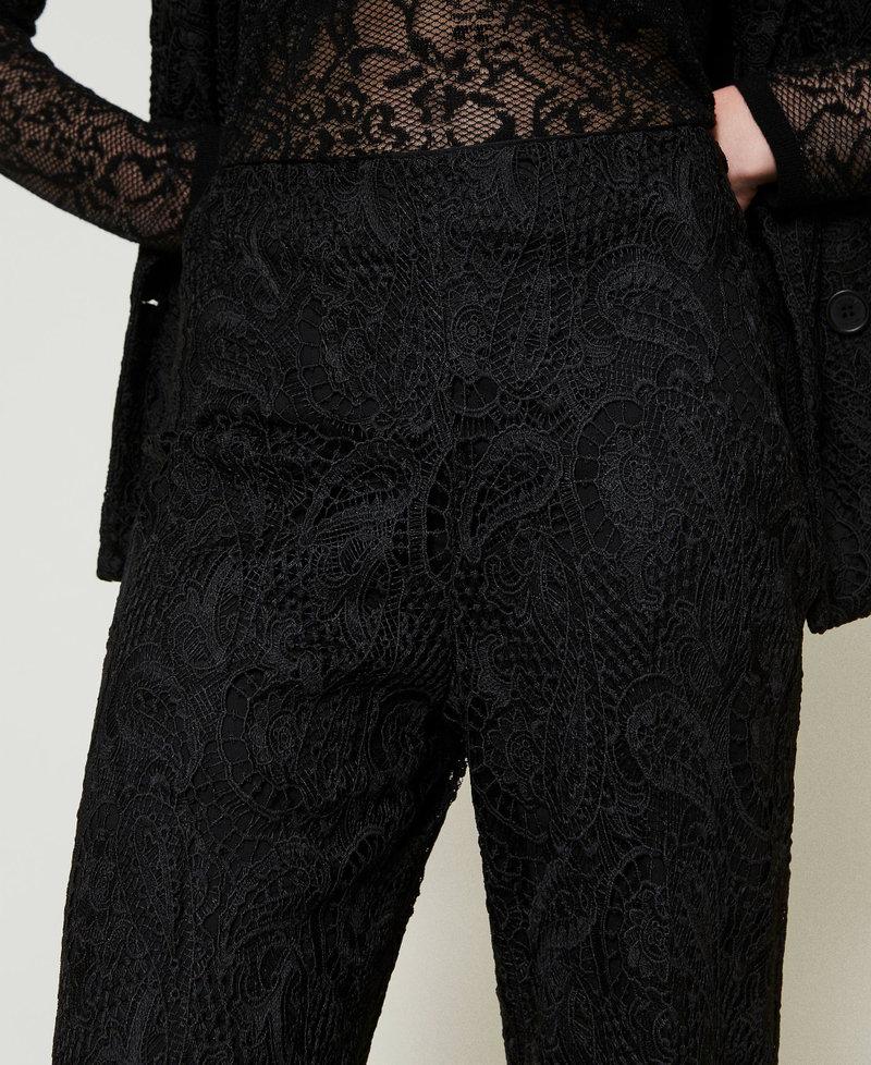 Scee by twin set Pantaloni wide leg in pizzo macramè Qualità Garantita