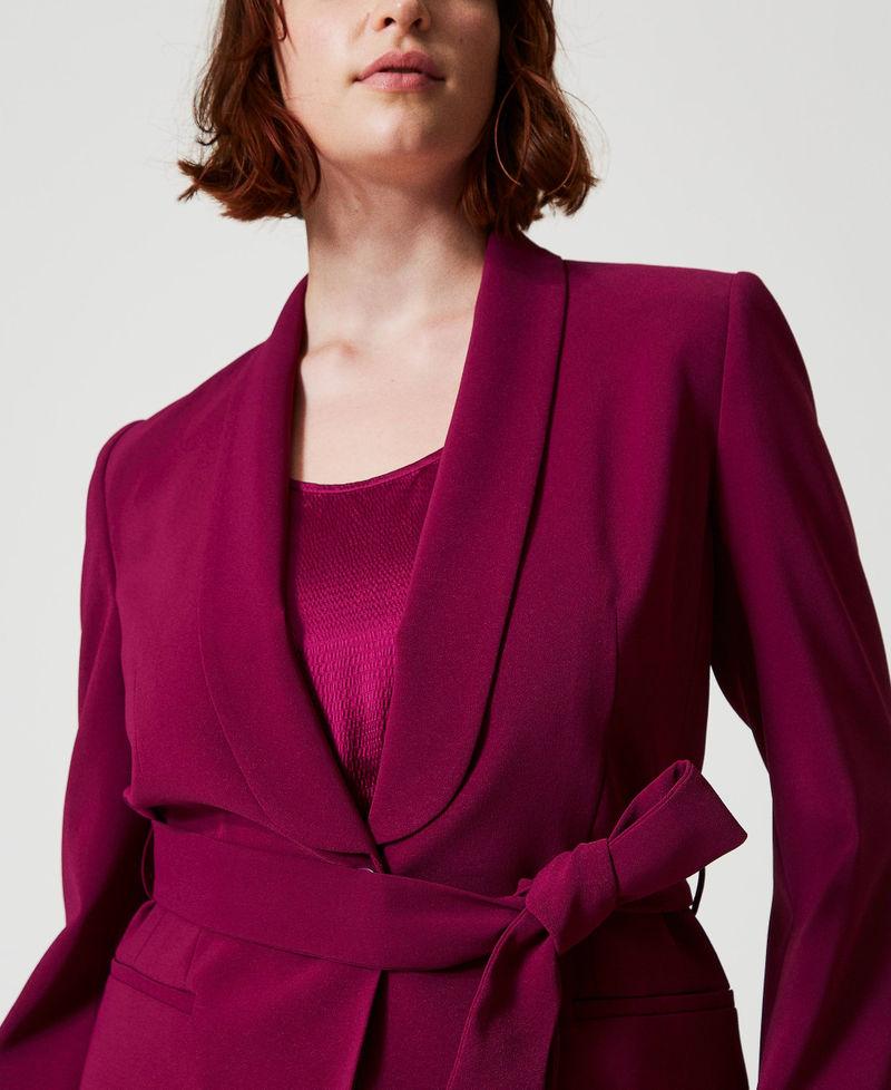 Scee by twin set Giacca blazer con cintura e catena Oval T Promozione Limitata