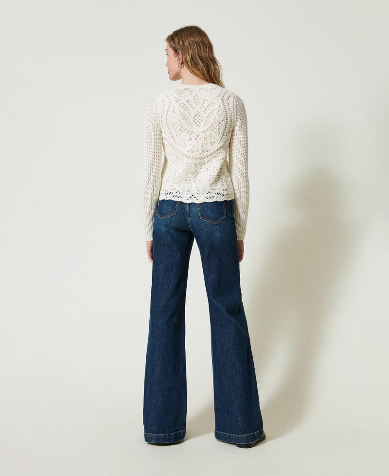 Scee by twin set Jeans wide leg cinque tasche Fino Al -60%