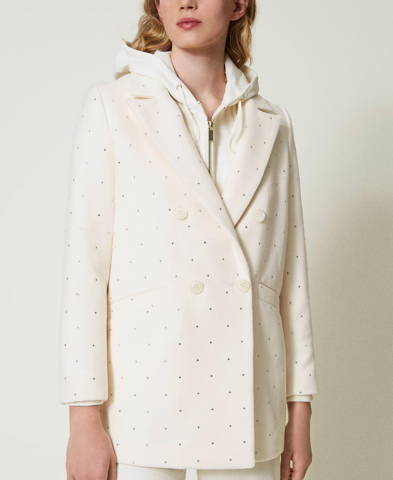 Scee by twin set Cappotto corto in panno con strass I Più Venduti