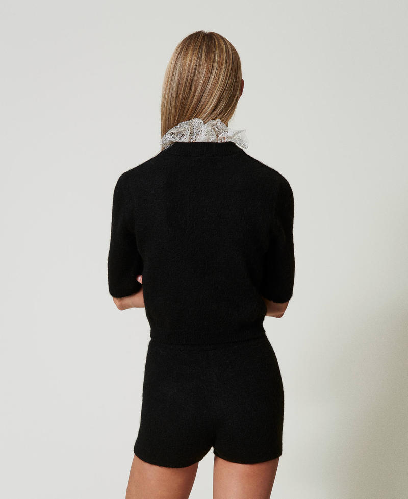 Scee by twin set Shorts 'Emily' in maglia misto mohair In Saldo