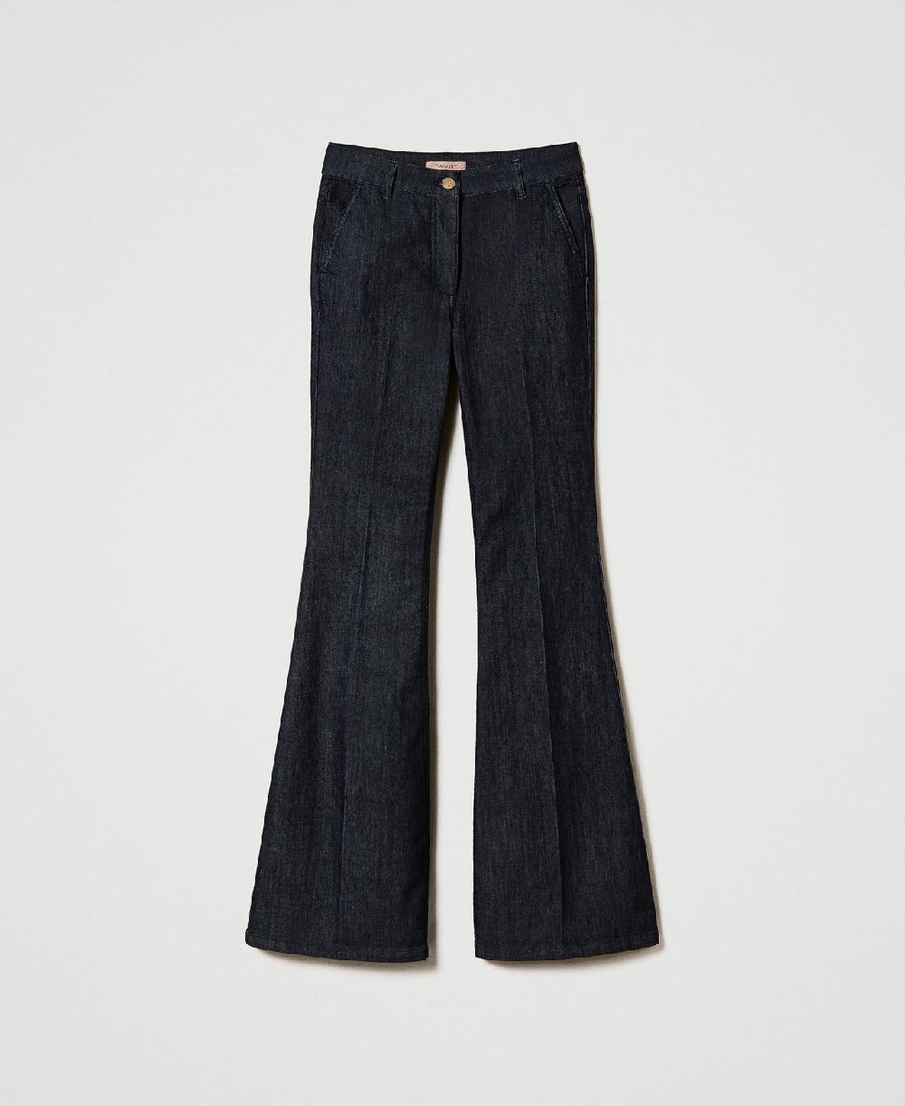 Scee by twin set Jeans flare con piega stirata Sconto di tempo limitato