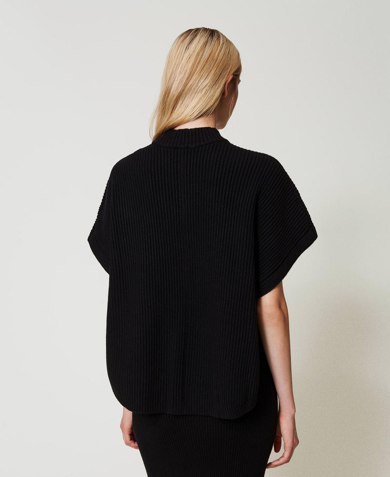 Scee by twin set Maglia a poncho a costine Negozio online di fabbrica