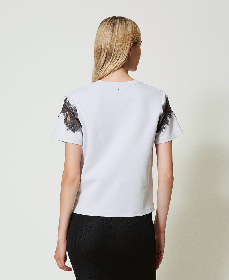 Scee by twin set T-shirt regular con pizzo intarsiato Offerta speciale