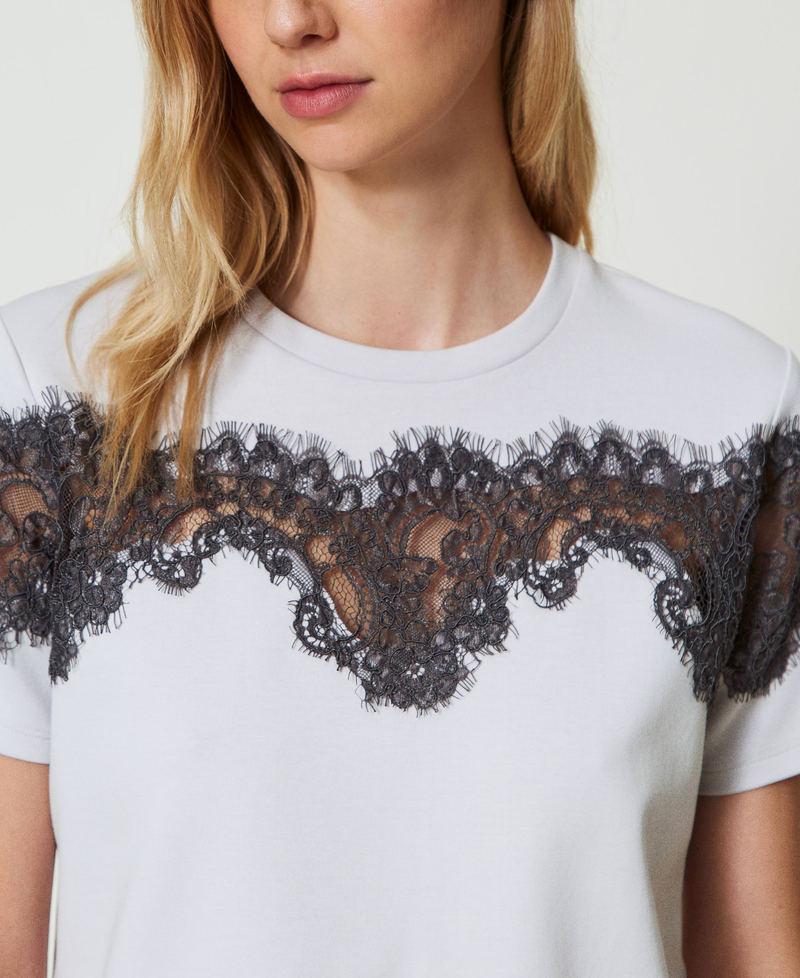 Scee by twin set T-shirt regular con pizzo intarsiato Offerta speciale
