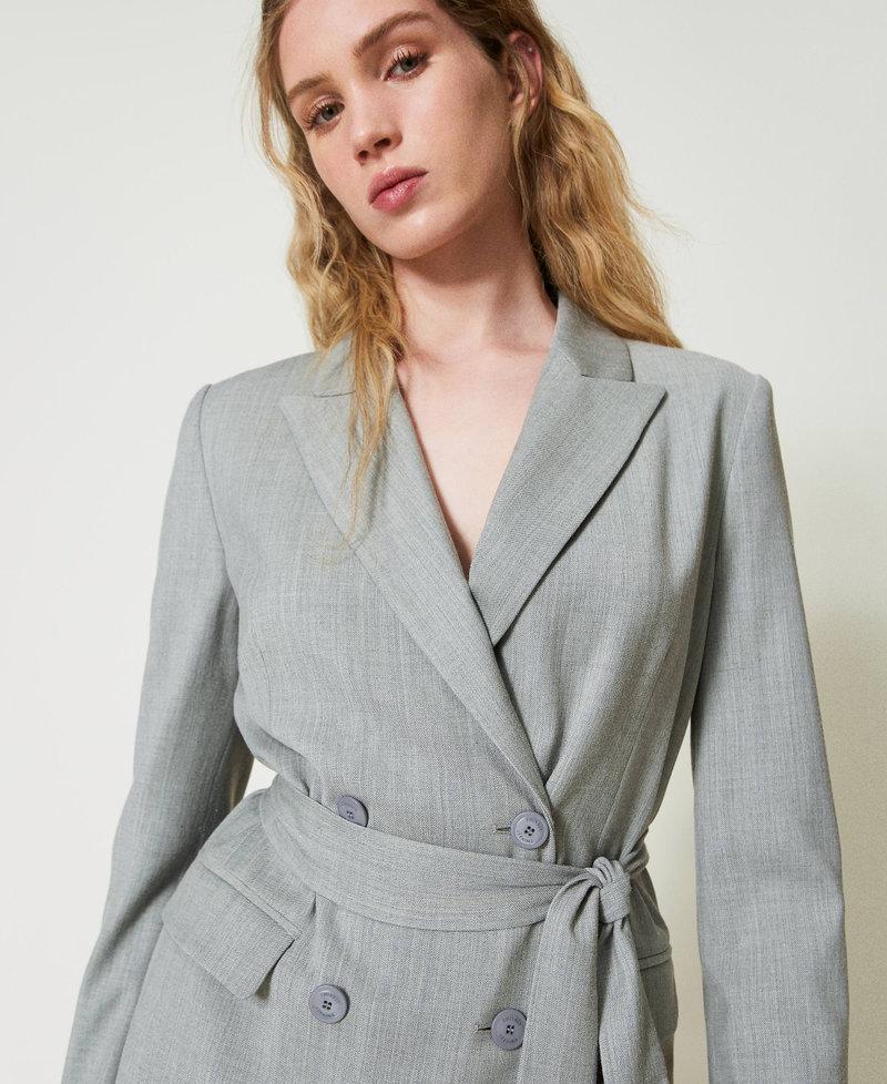 Scee by twin set Giacca blazer in misto lana con cintura Cyber Monday