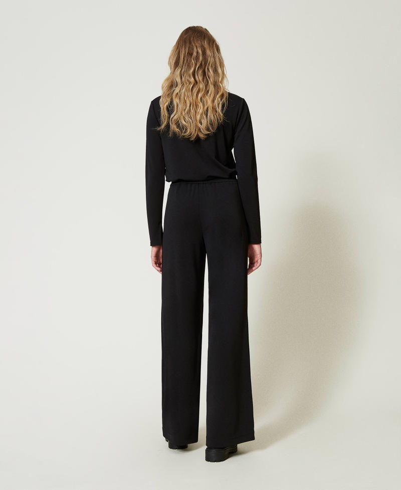 Scee by twin set Pantaloni a palazzo in jersey crêpe Smaltimento dello stoccaggio