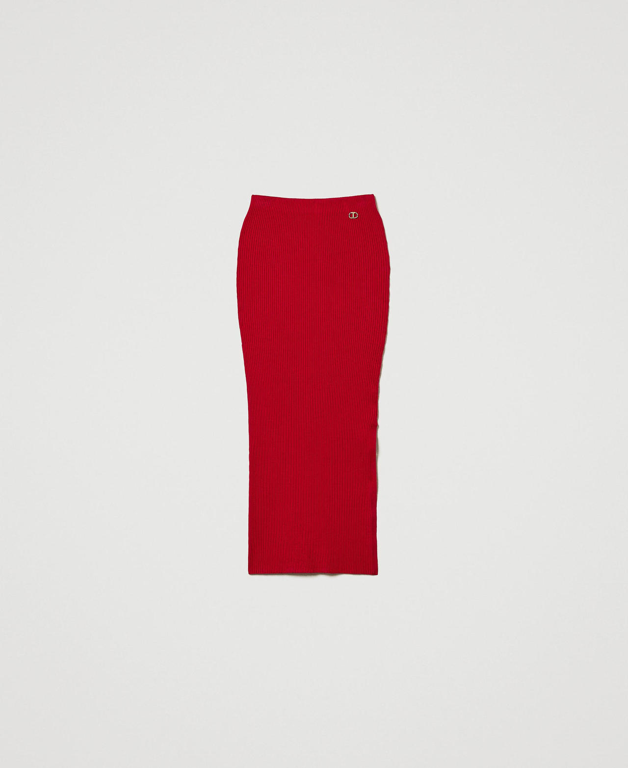 Scee by twin set Gonna longuette in maglia a costine Offerta temporanea