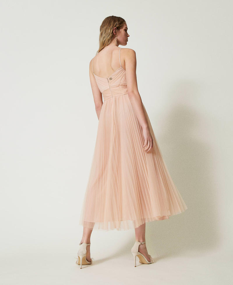 Scee by twin set Abito longuette in tulle plissé Prezzo basso