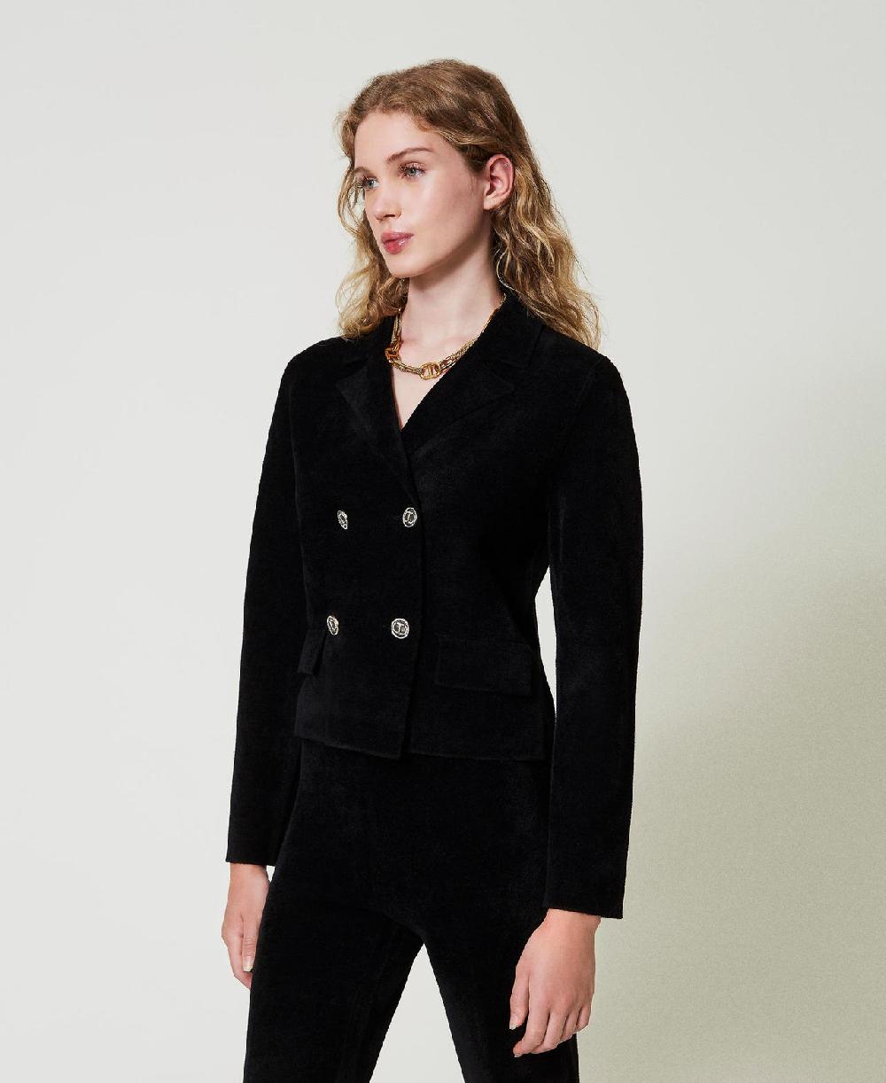 Scee by twin set Giacca in maglia con bottoni Oval T Ultimi due giorni