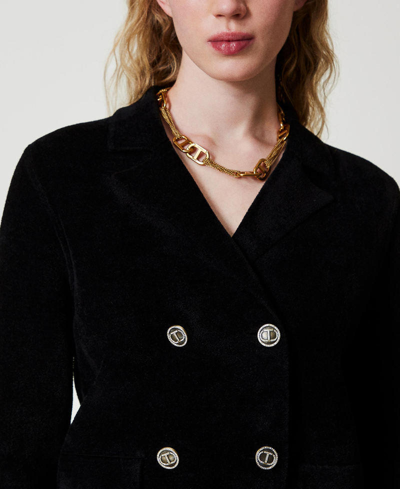 Scee by twin set Giacca in maglia con bottoni Oval T Ultimi due giorni