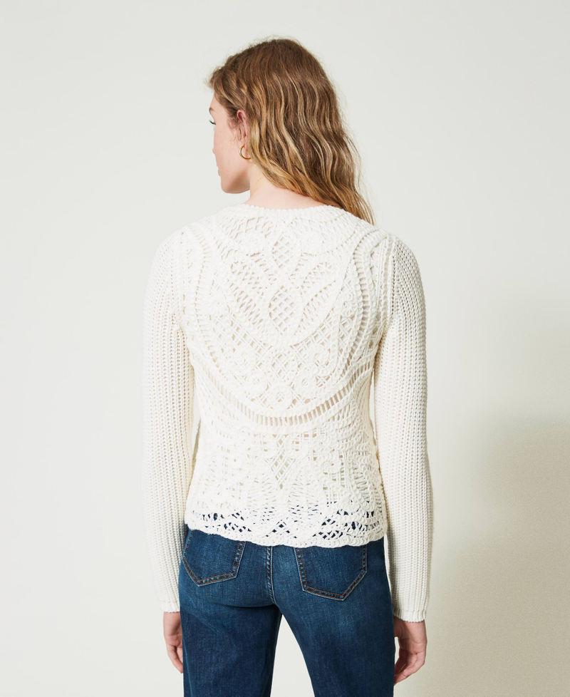 Scee by twin set Giacca in maglia misto lana crochet Only for today