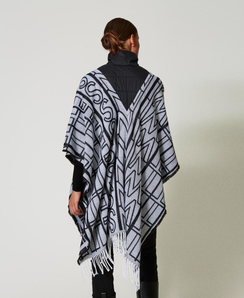 Scee by twin set Poncho jacquard con logo Offerta speciale della fabbrica