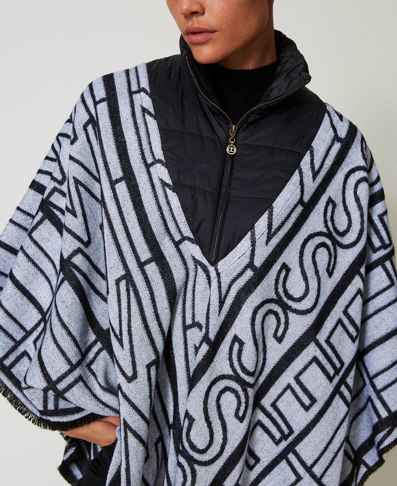 Scee by twin set Poncho jacquard con logo Offerta speciale della fabbrica
