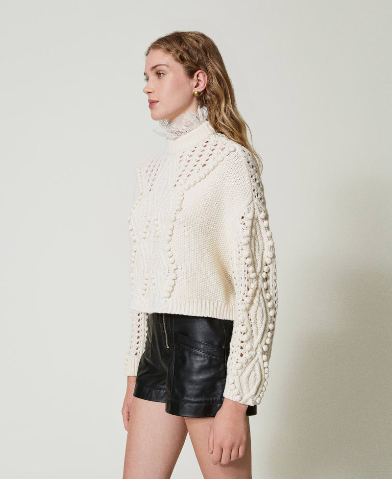 Scee by twin set Maglia in misto lana con mix di punti Enormi sconti
