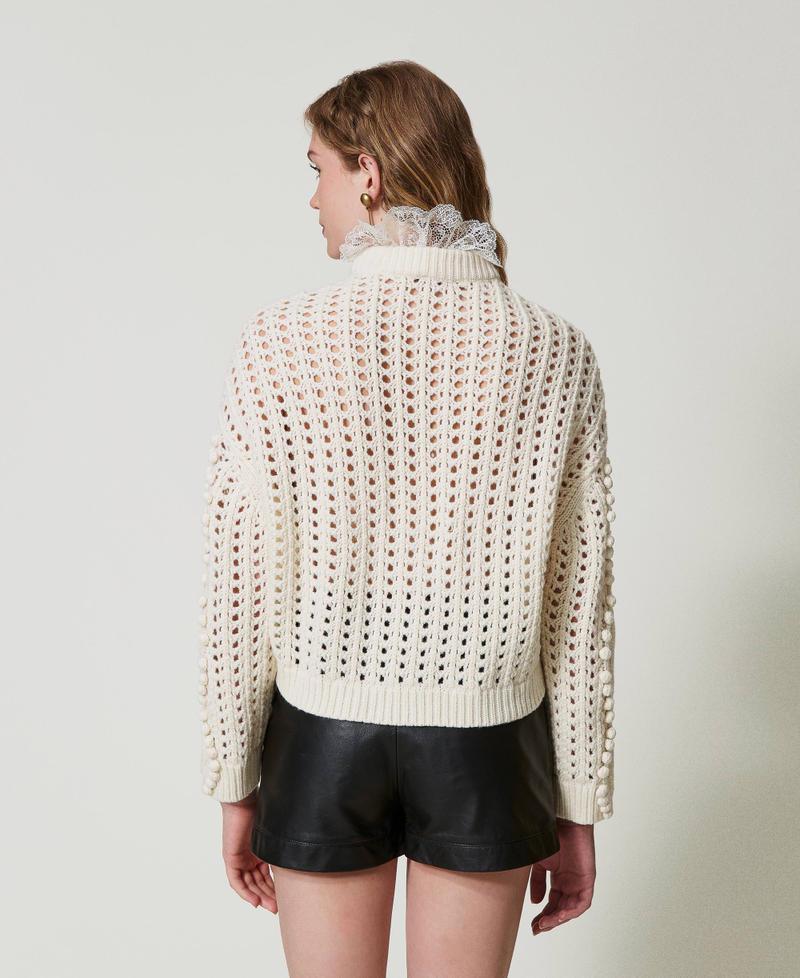 Scee by twin set Maglia in misto lana con mix di punti Enormi sconti