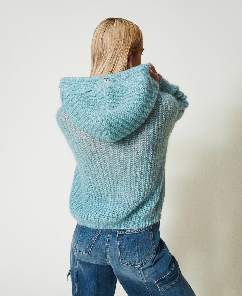 Scee by twin set Maglia in lana e mohair con cappuccio Italia