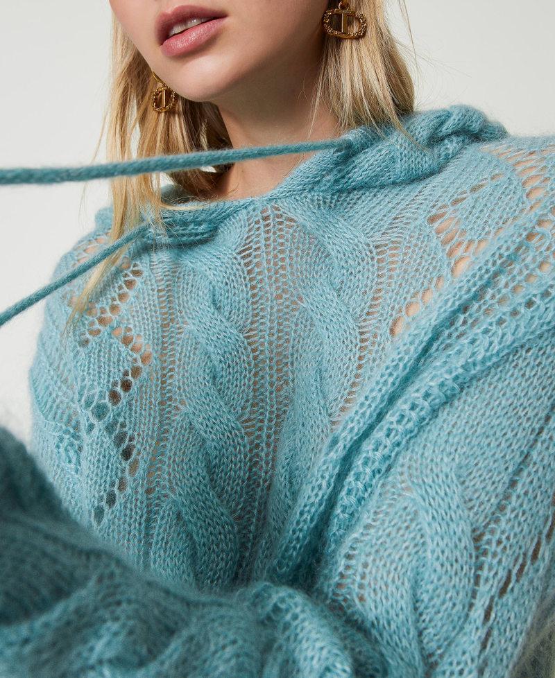 Scee by twin set Maglia in lana e mohair con cappuccio Italia