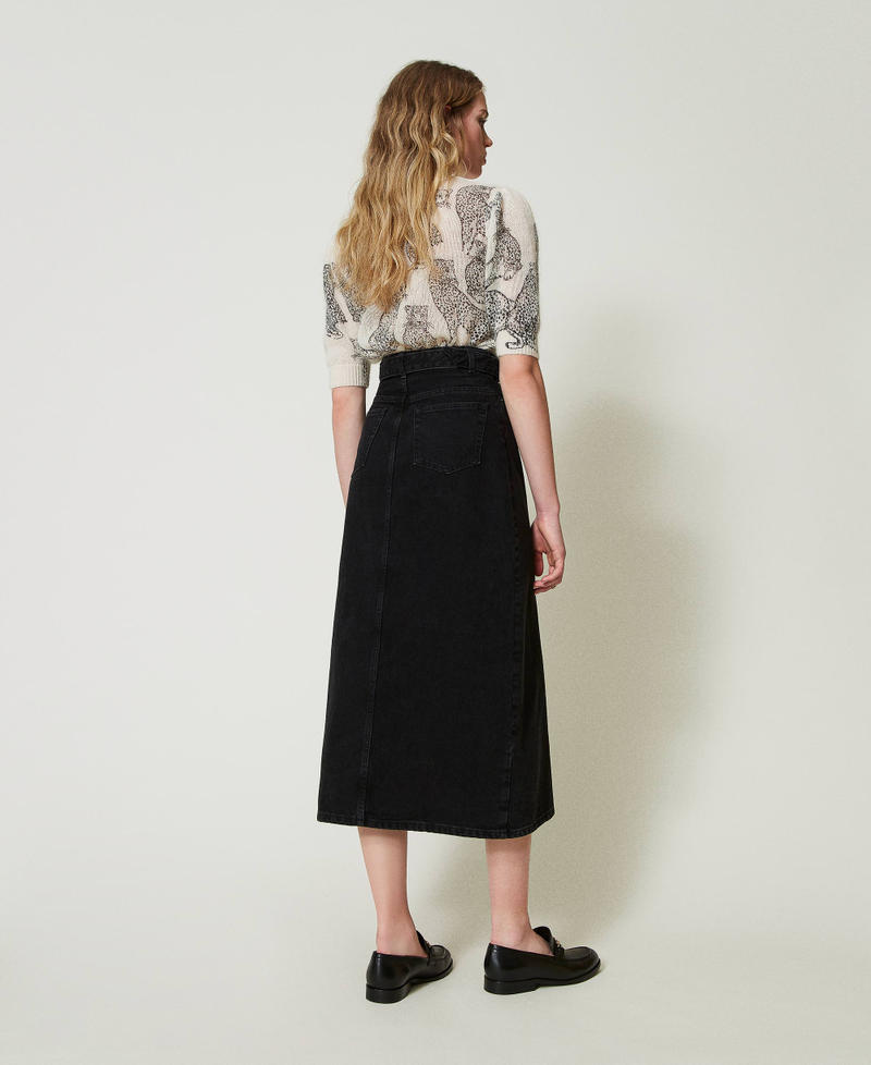 Scee by twin set Gonna in jeans con cintura Consegna Veloce