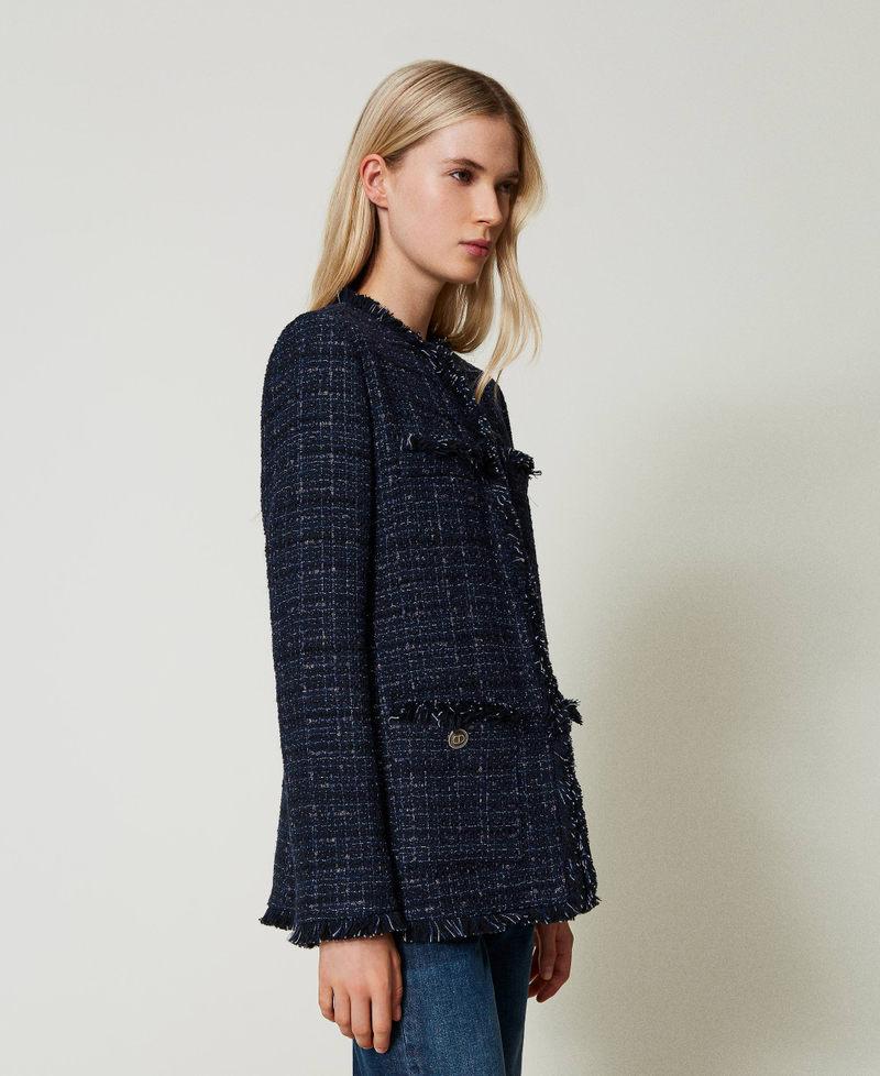 Scee by twin set Giacca bouclé con bottoni logati Fino Al -60%