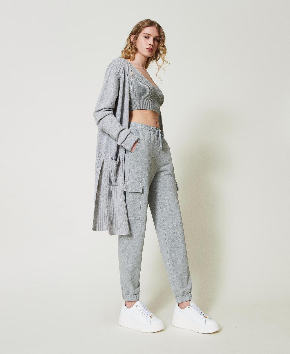 Scee by twin set Pantaloni joggers in felpa con Oval T Shopping Online