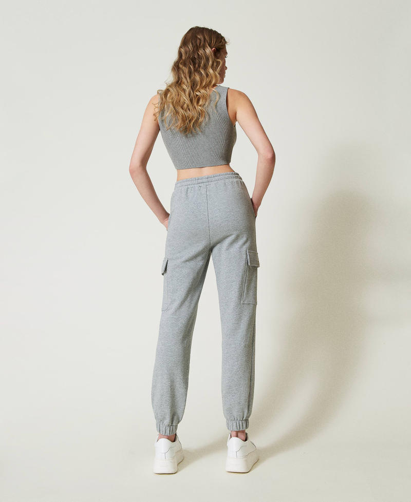 Scee by twin set Pantaloni joggers in felpa con Oval T Shopping Online