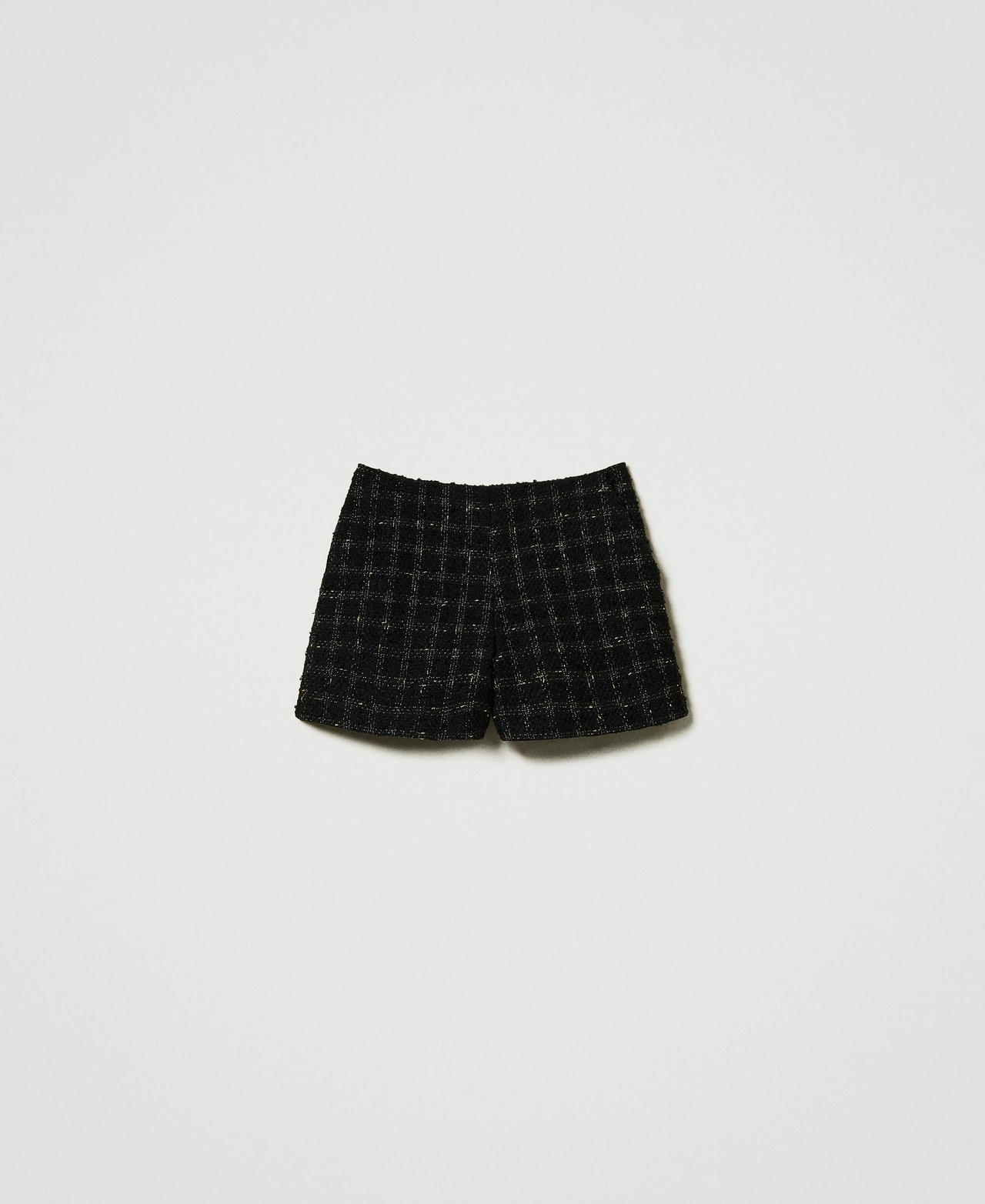 Scee by twin set Shorts bouclé a disegno check Sconto