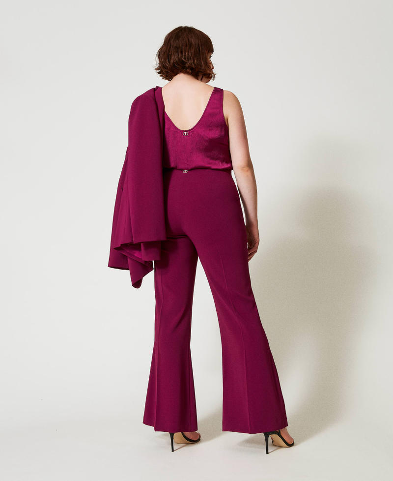 Scee by twin set Pantaloni flare con catena Oval T Saldi