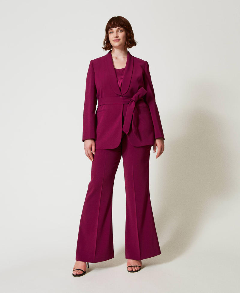 Scee by twin set Pantaloni flare con catena Oval T Saldi