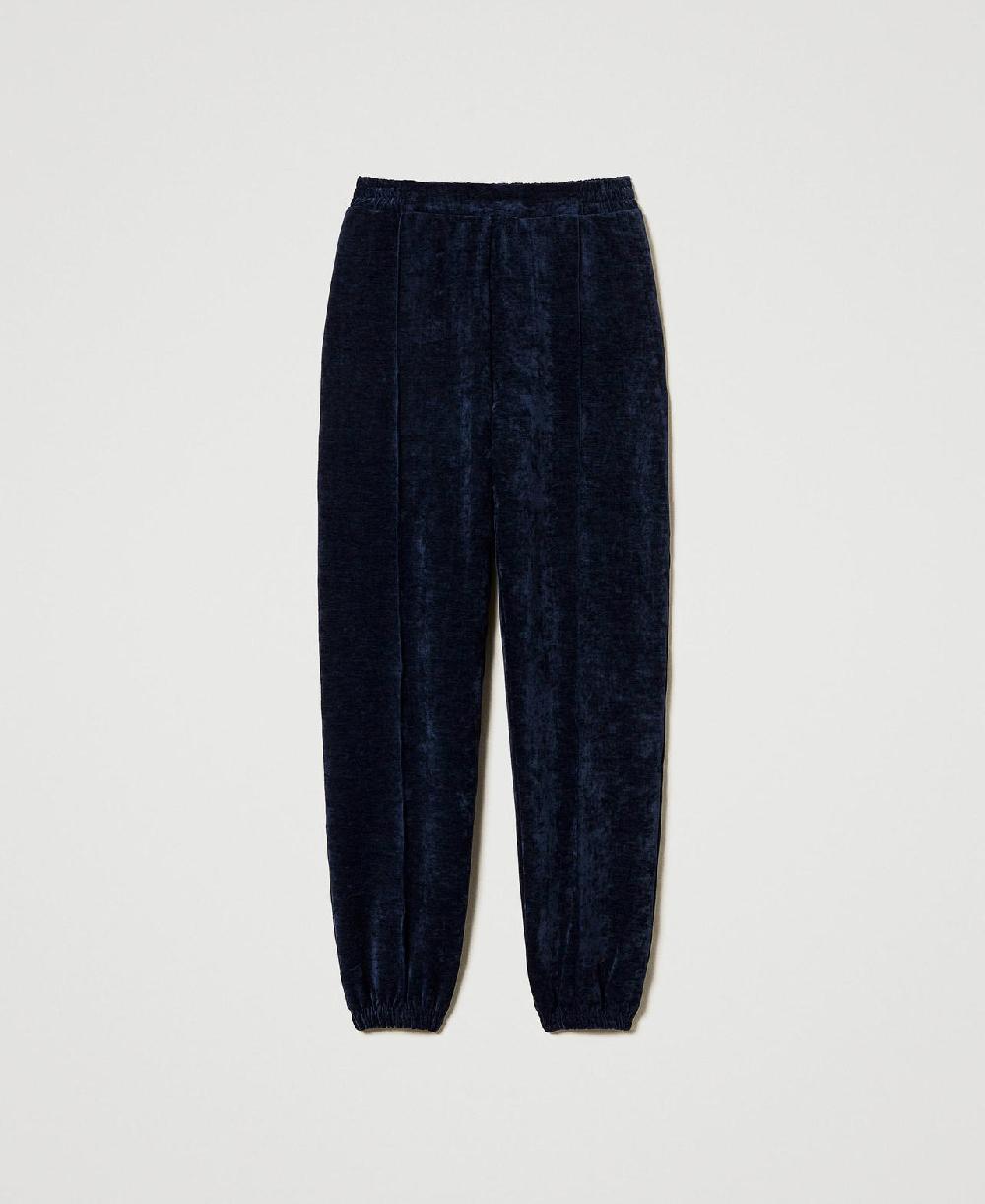 Scee by twin set Pantaloni joggers in velluto Saldi Di Fabbrica
