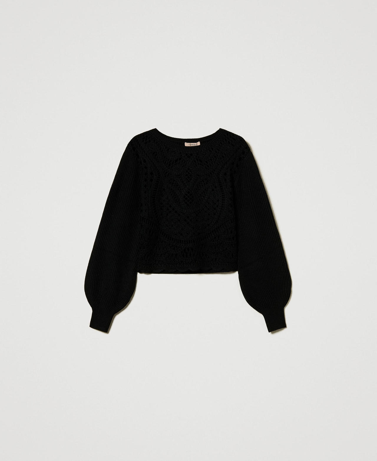 Scee by twin set Maglia in misto lana crochet I Più Venduti